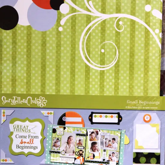 StoryTellers Club Small Beginning 12 x 12 Double-Page Layout Scrapbook Kit {1}