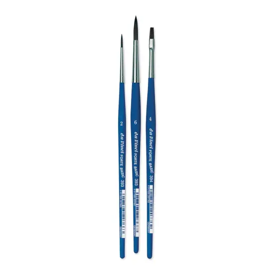 Da Vinci Forte Basic Synthetic Brushes - Assorted, Short Handler, Set of 3 {2}