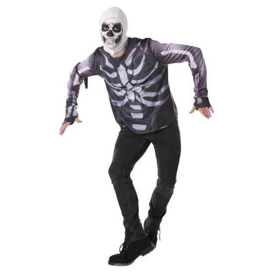 Fortnite Skull Trooper Adult Costume Top & Hood {3}