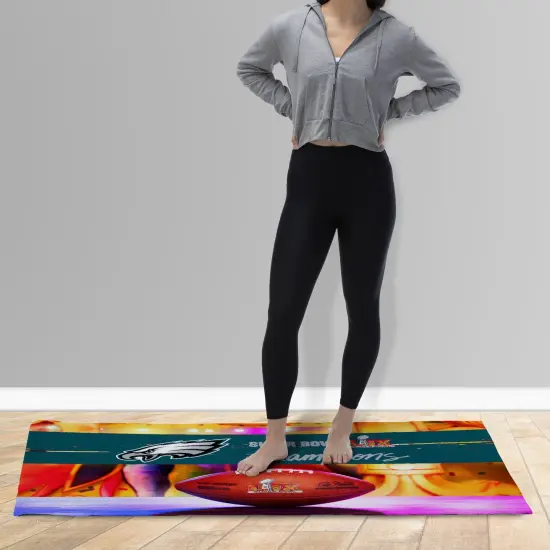 NFL Philadelphia Eagles 2025 Super Bowl LIX Parade Washable Rug 36X62 Inches {2}