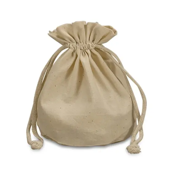 Spacious Round Bottom Cotton Muslin Bag 6 1/2" x 4" x 12" {3}
