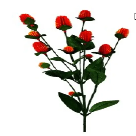 27'' Artificial Orange Globosa Spray - 7 Stems for Floral & Home Decor-63675OR {4}