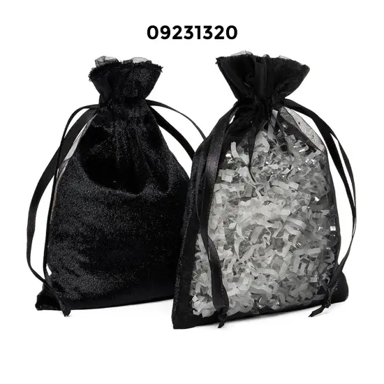 Elegant Velvet & Sheer Bags 4 3/4" x 6 3/4" Gift Pouches {3}