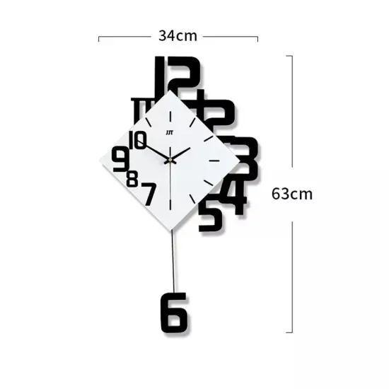 Nordic Style Swing Wall Clock Living Room Modern Fashion Decor Pendulum Clocks {4}
