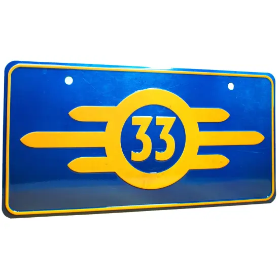 Doctor Collector: Fallout: License Plate - Vault 33 - Officially Licensed Based On The Hit Series, Collectible Memorabilia Decor, 13.19 x 6.3" {6}