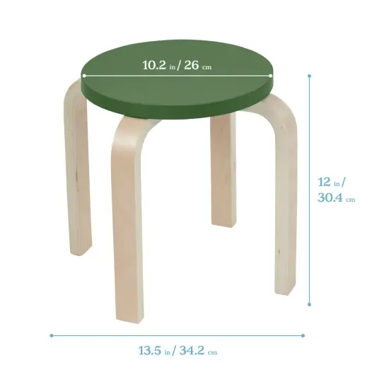 Bentwood Stackable Stools, Classroom Furniture, 6-Piece Earthtone {2}