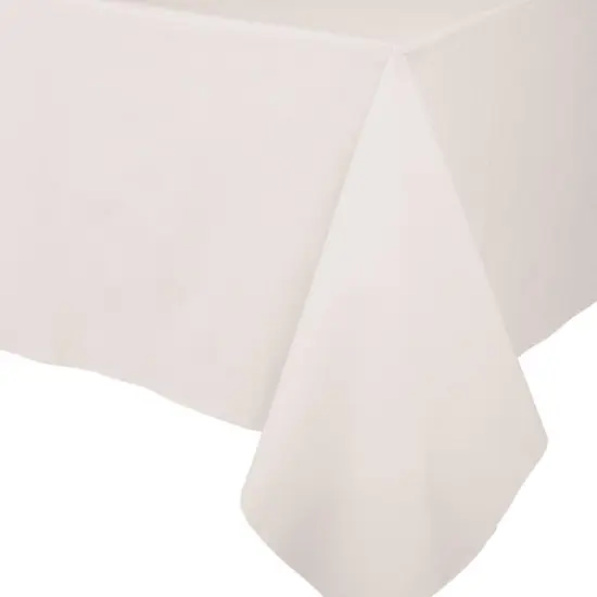 IVORY PAPER LINEN LIKE TABLE COVER {1}
