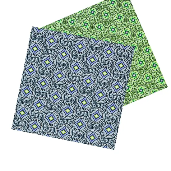 Mosaic Tile Printed Spandex Fabric {4}