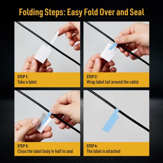 Avery Cable Labels, P-Style Self-Adhesive Cord Labels, 1.02" x 3.3", 8 Colors, Tear-Resistant Wire Labels, Laser/Inkjet and Handwrite-Compatible, 240 Wire Marking Labels Total (61541) {4}