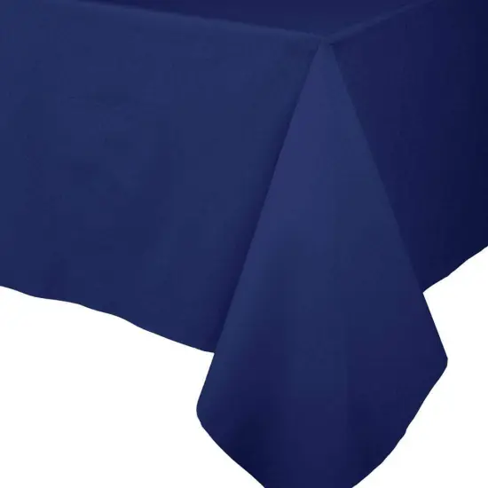 NAVY BLUE LINEN LIKE TABLE COVER {1}