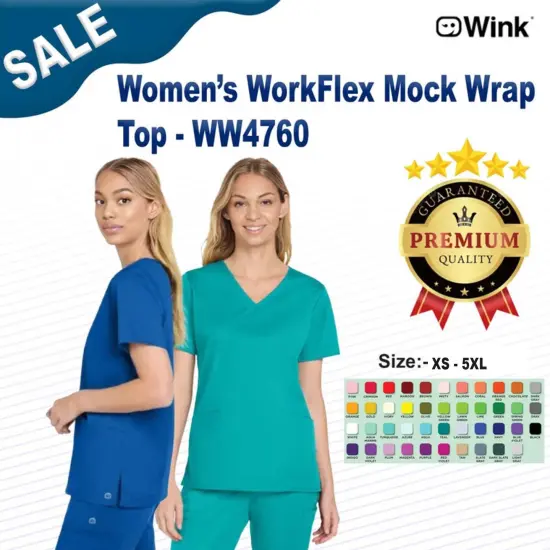 Wink&reg; Women&rsquo;s WorkFlex Mock Wrap Top - WW4760 {3}