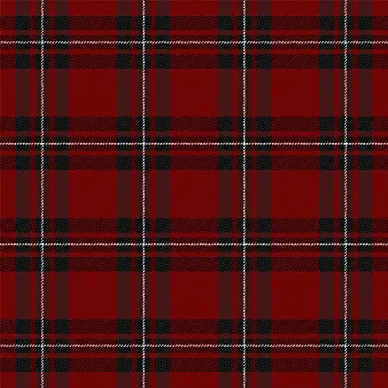 1/4 Sheet MacGregor Scottish Clan Red and Black Plaid Pattern Edible Cake Topper {1}