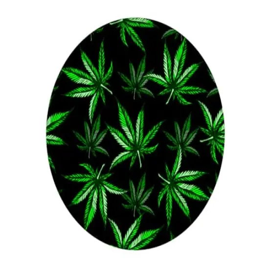 Weed Leaf Edible Cake Topper-8" Round {1}