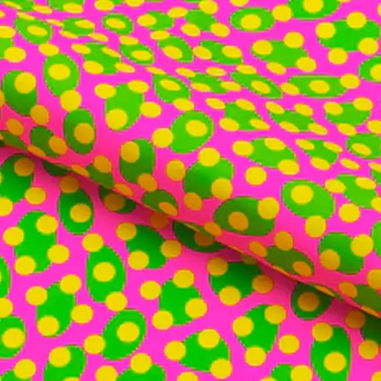Lava Lamp Dots Printed Spandex Fabric {6}