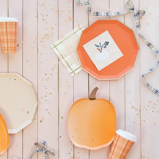 PEACHY PLAID LARGE NAPKINS {2}