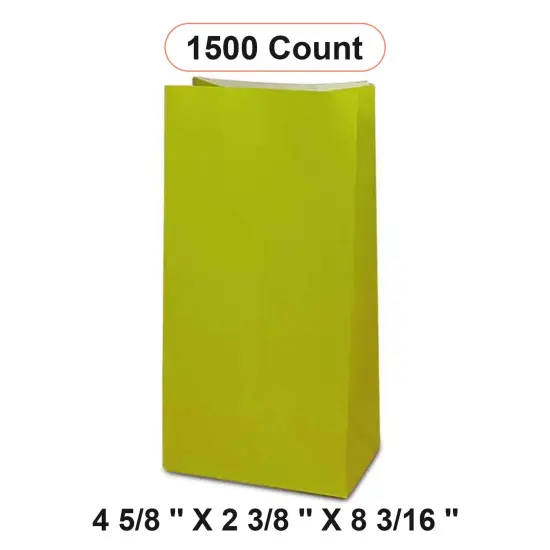 Colored Paper Packaging Bags 4 5/8'' x 2 3/8'' x 8 3/16'' {1}
