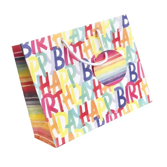 Festive Patterned Gift Bags 10" X 5" X 12-1/2" {3}