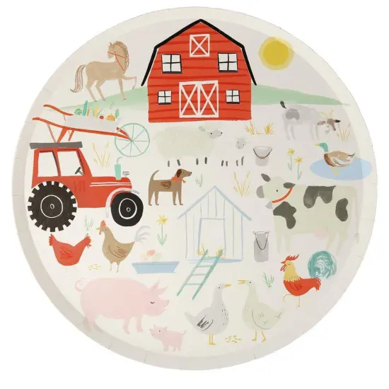 FARM ANIMAL PLATES - LARGE {1}