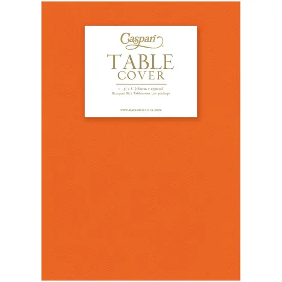 TANGERINE LINEN LIKE TABLE COVER {1}