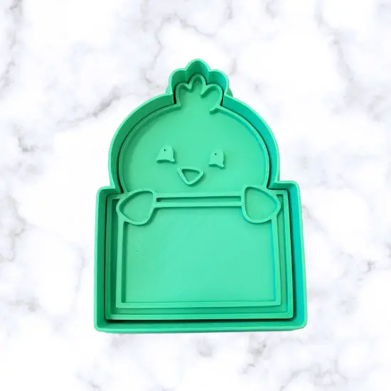 Easter ChickPlaque Cookie Cutter and Stamp {1}