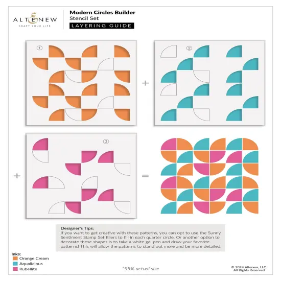 Modern Circles Builder Stencil Set (3 in 1) {3}