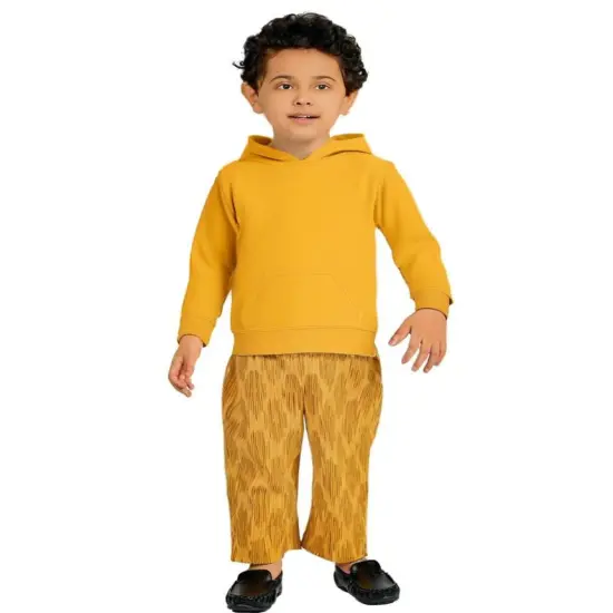 Gildan&reg; Heavy Blend Youth Hooded Long Sleeve Sweatshirt Gold {1}