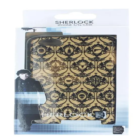 Sherlock Holmes iPhone 5 Hard Snap Case 221B Wallpaper (Cream) {1}