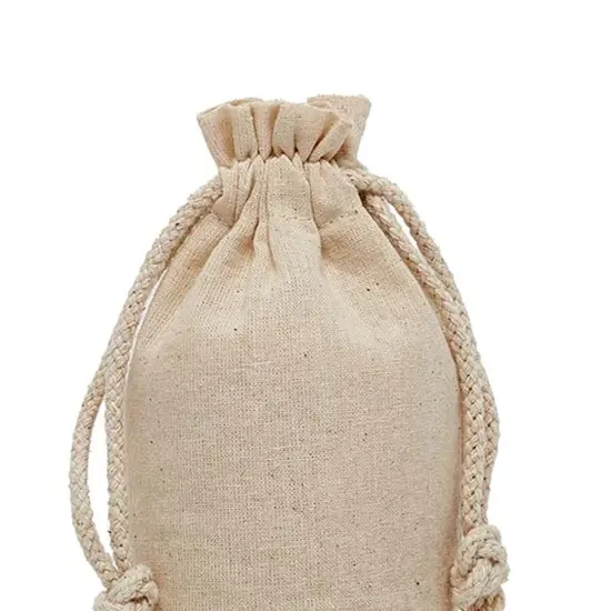 Cotton Muslin Gift Bags 7 1/2" x 4 3/4" x 3" {5}