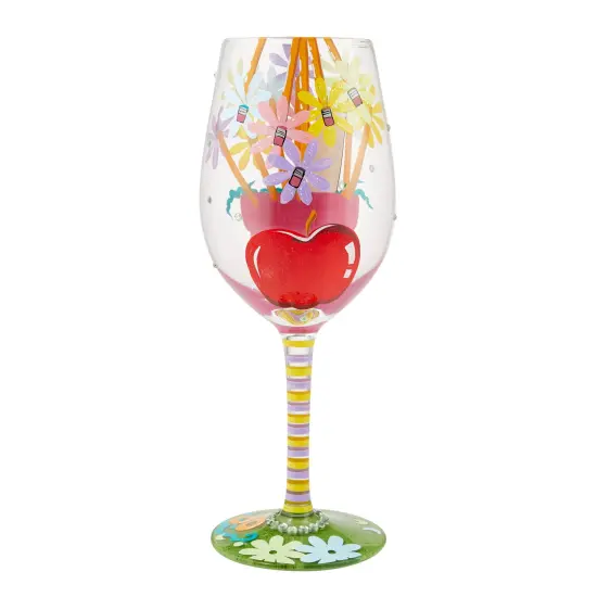 Enesco Lolita Best Teacher Ever Wine Glass {2}