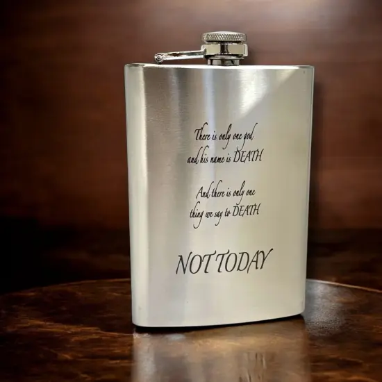 8oz There Is Only One God Stainless Steel Flask {5}