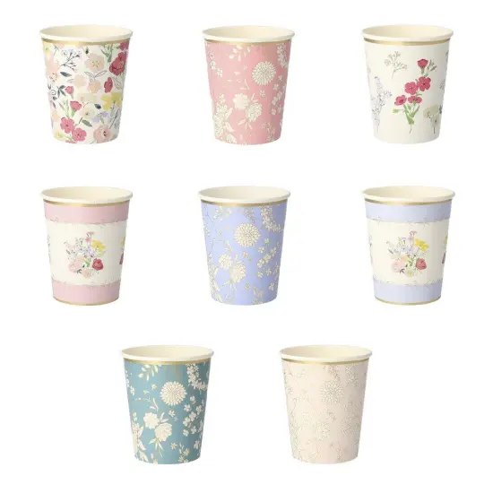 ENGLISH GARDEN FLORAL PARTY CUPS {1}