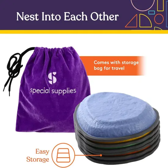 Special Supplies Rock Shaped Stepping Stones for Kids Indoor and Outdoor {3}