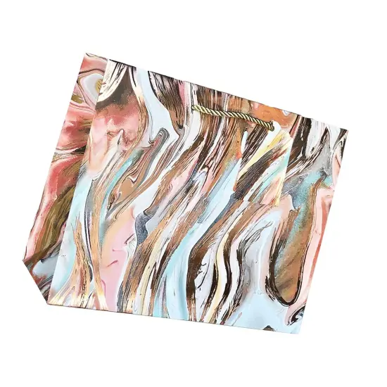 Patterned Gift Bags 10" X 5" X 12 1/2" Sturdy Recycled Paper Bags {5}