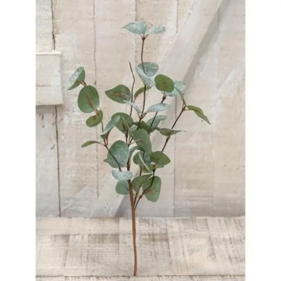 14" Crisp Air Eucalyptus Pick with Fabric-Covered Wire Stem {2}