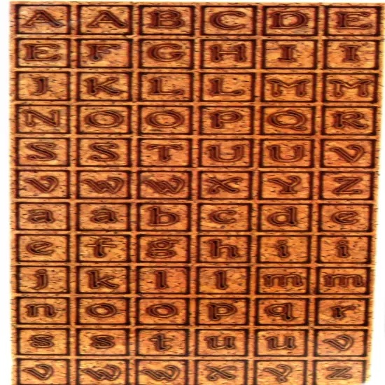 Designer Faux Cork Alphabet Stickers {1}