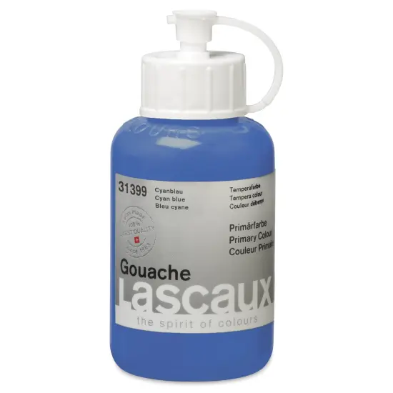 Lascaux Acrylic Gouache - Primary Cyan, 85 ml bottle {1}