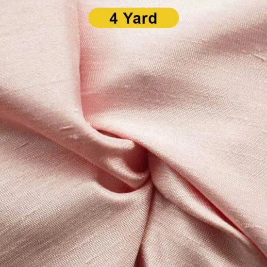 Shantung Satin Fabric 60" Reversible Satin Dupioni Silk Blush Pink {1}