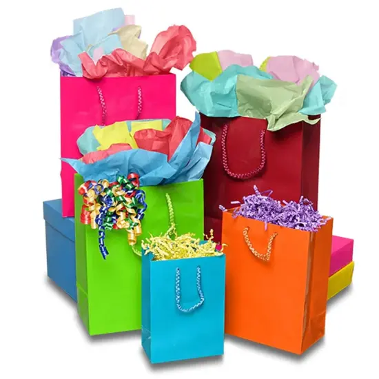 Perfect Party Favors with Glossy Euro Totes 8'' x 4'' x 10'' Non-Metallic Silver {3}