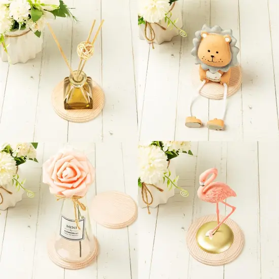 12Pcs Round Wooden Plaques for Crafts {2}