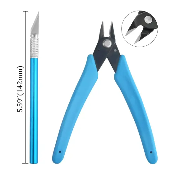 Professional 9 Pieces Gundam Model Tools Kit Modeler Basic Tools Craft Set Hobby Building Tools Kit for Gundam Car Model Building Repairing and Fixing(B) {6}