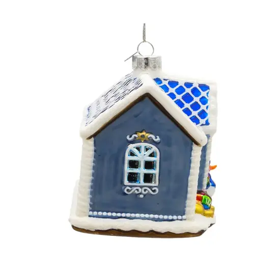 4.5" Noble Gems&trade; Glass Hanukkah House Ornament {3}