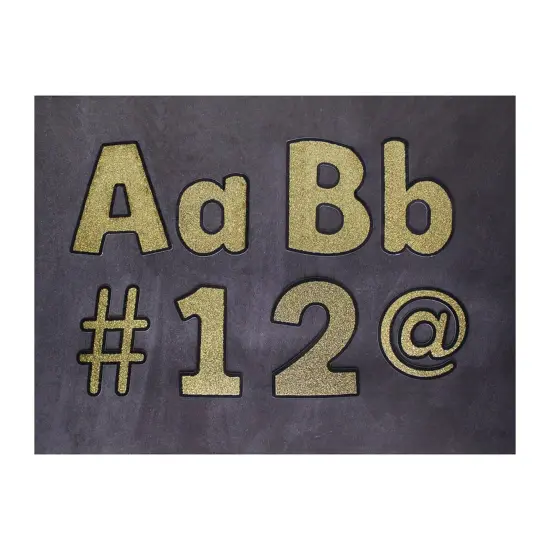 Sparkle + Shine Gold Glitter Combo Pack EZ Letters, 4-inch, 219 Pieces Per Pack, 2 Packs {3}