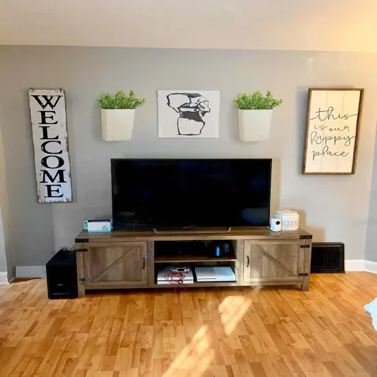 2 Pack Metal Wall Planter with Artificial Plants - Rustic White Hanging Vase for Farmhouse Decor {2}