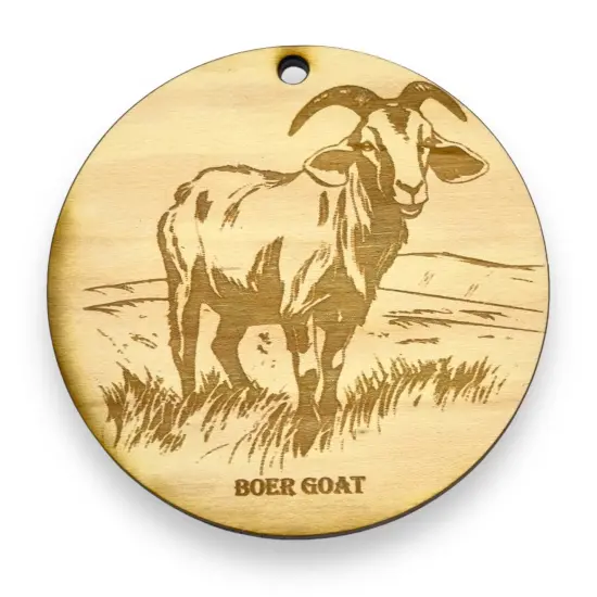 Ornament - Boer Goat Raw Wood {1}