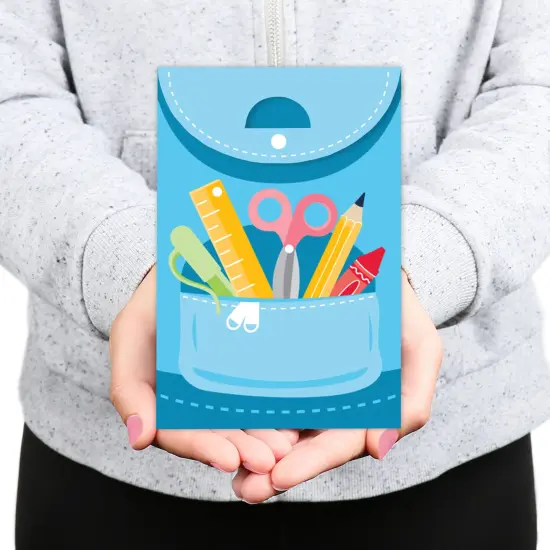 Big Dot of Happiness School Supplies - Kids Classroom Gift Favor Bags - Party Goodie Boxes - Set of 12 {7}