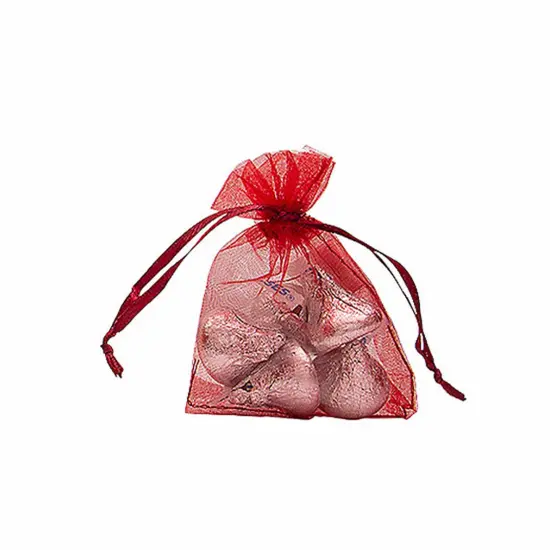 Mini Colorful Organza Drawstring Treat Bags 2 1/4" x 3 1/2" Bulk 50 Pc {5}