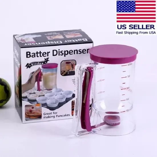 900ml Batter Dispenser DIY Muffin Cupcake Pancake Kitchen Measuring Baking Tools {4}