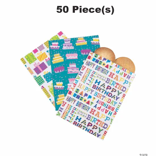 Birthday Treat Bags Bulk 50 Pc {1}