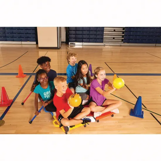 S&S Worldwide 18" Heavy-Duty Flexible Vinyl Cones &ndash; Set of 6, Extra-Thick Soft Molded Sports Cones with Wide Stable Base for Training, PE, and Field Marking {5}