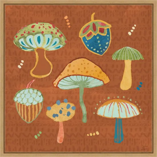 Harvest Whimsy IV by Dina June Framed Canvas Wall Art {1}